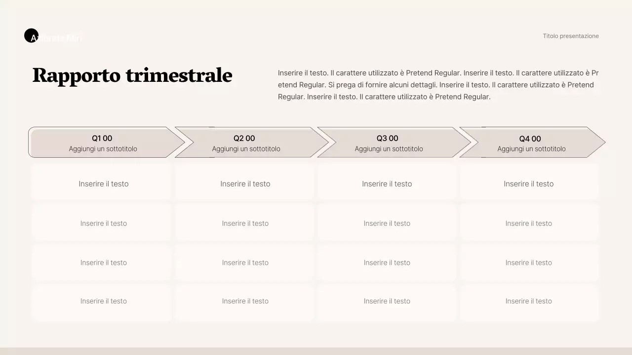 Stile business semplice in beige e marrone