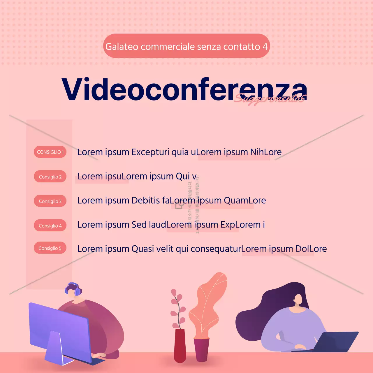 Etichetta commerciale contactless rosa e blu