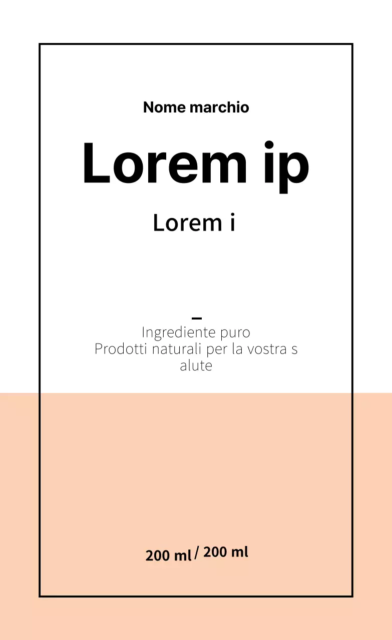 Etichetta di prodotto di bellezza semplice della linea rosa