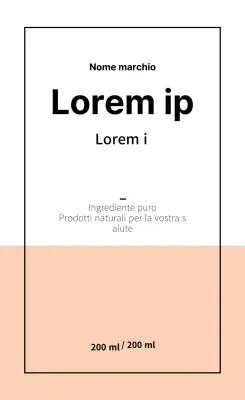 Etichetta di prodotto di bellezza semplice della linea rosa