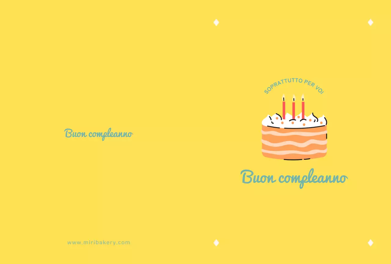 Illustrazione di torta Festa di compleanno in giallo