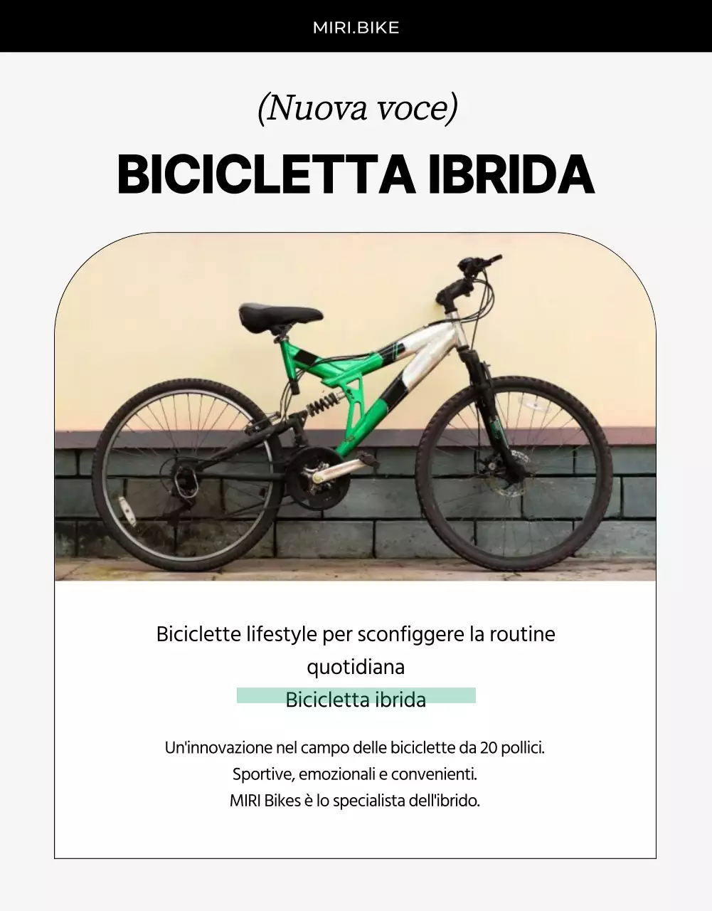 Evento ciclistico con sfondo grigio e linee pulite
