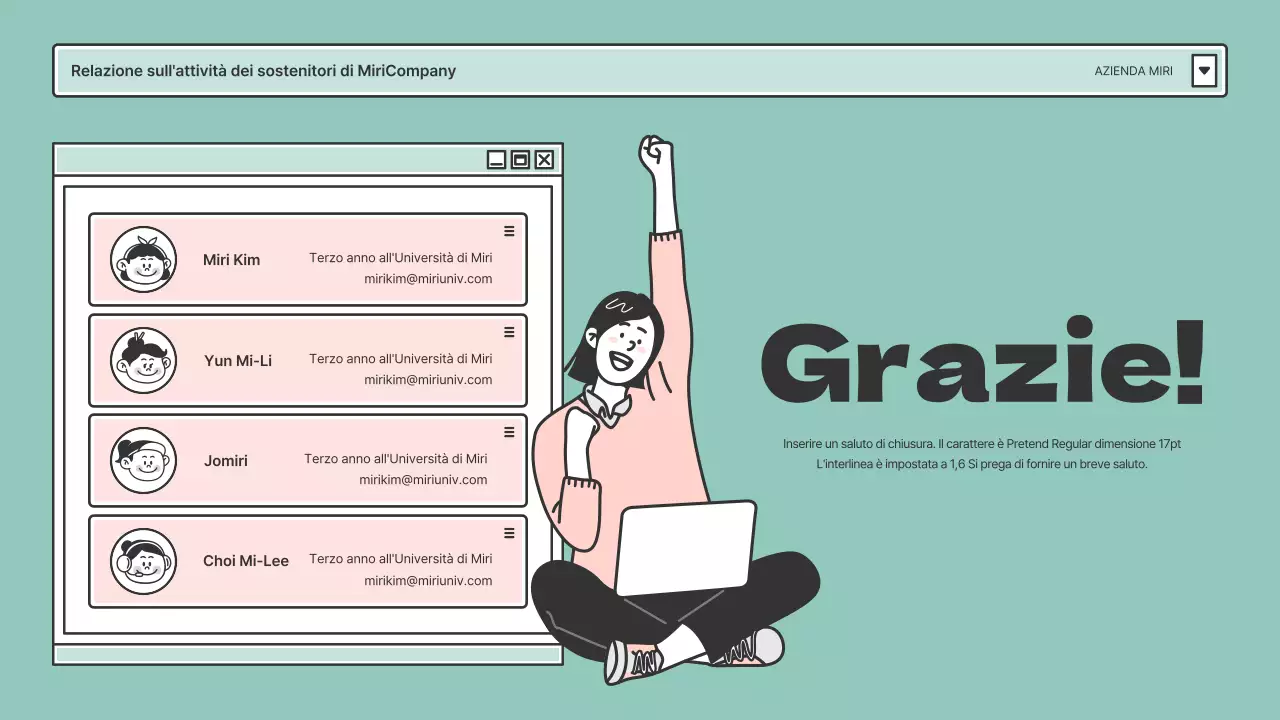 Rapporti dei sostenitori in cornici del browser rosa e menta