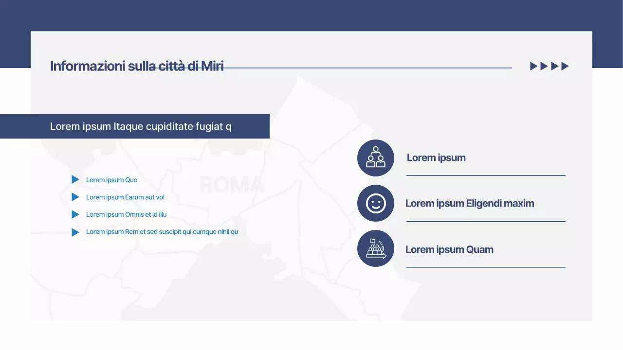 Un semplice rapporto di proposta di impegno comunitario in bianco e blu