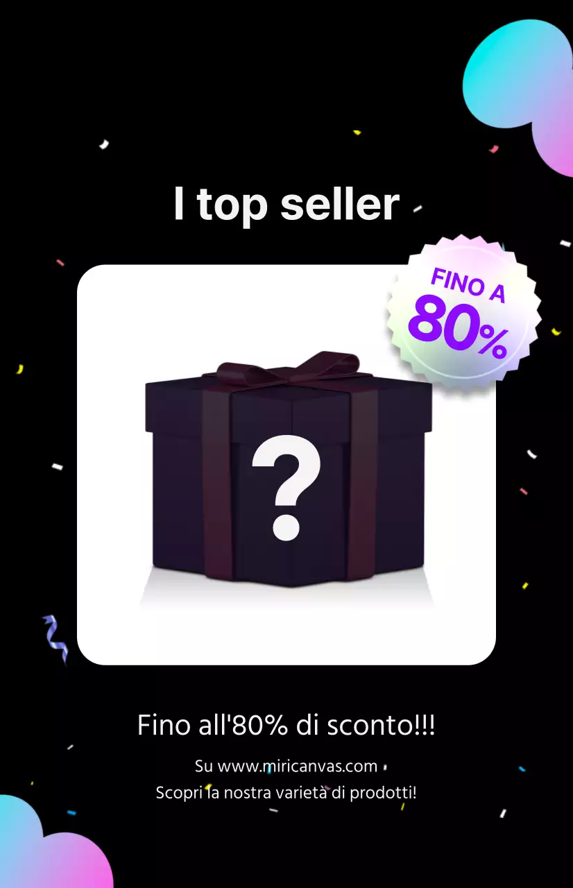 Una vendita pronta per le feste in viola e nero