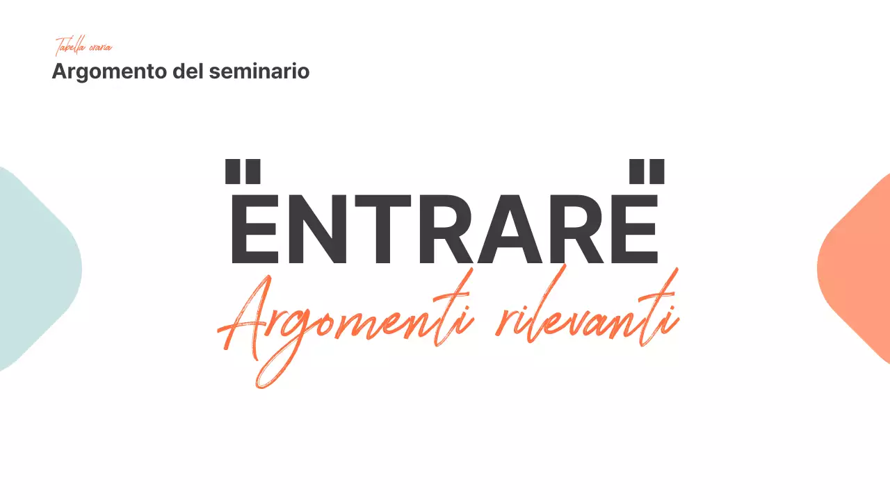 Presentazioni per seminari