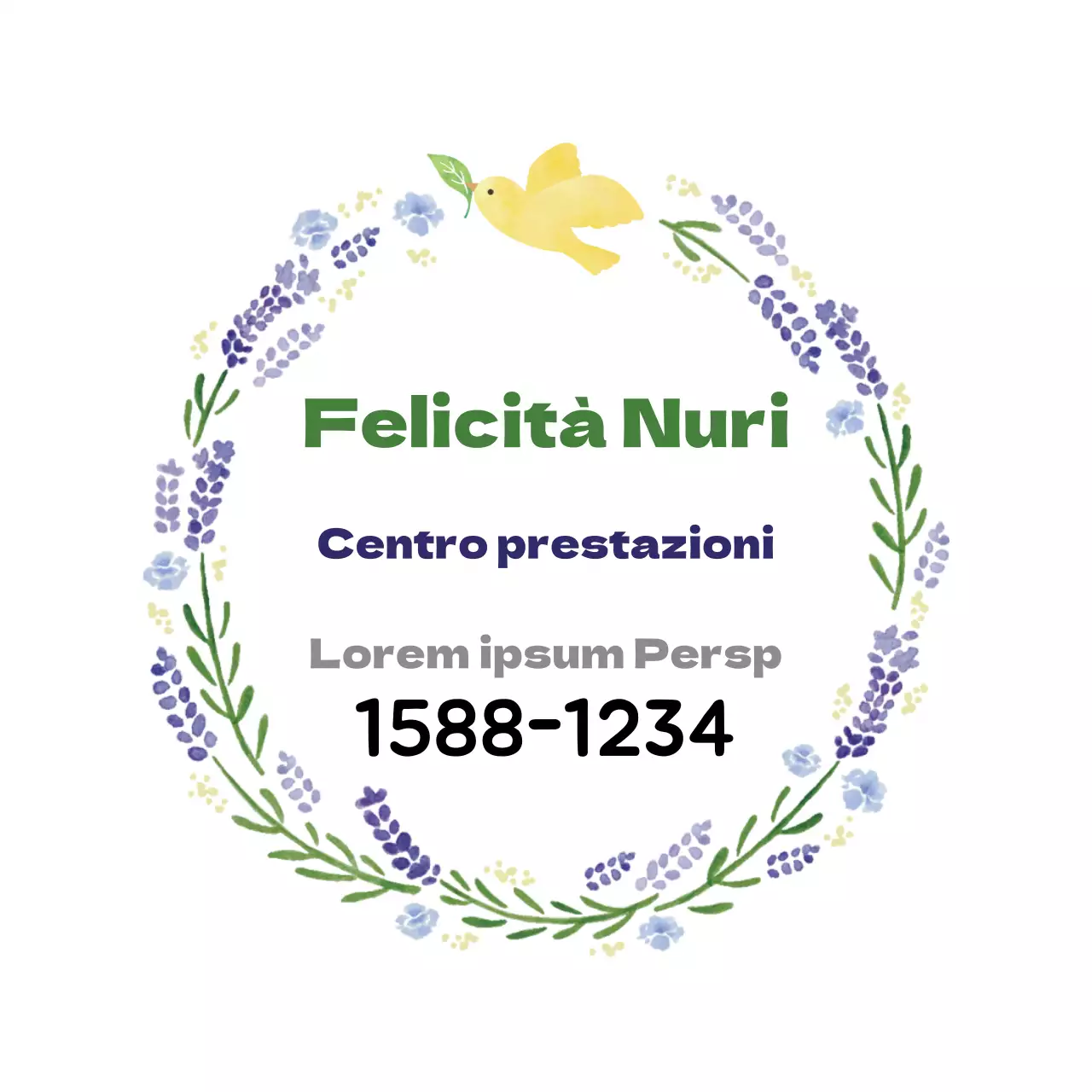 Illustrazione ad acquerello bianco per la promozione di un centro benessere