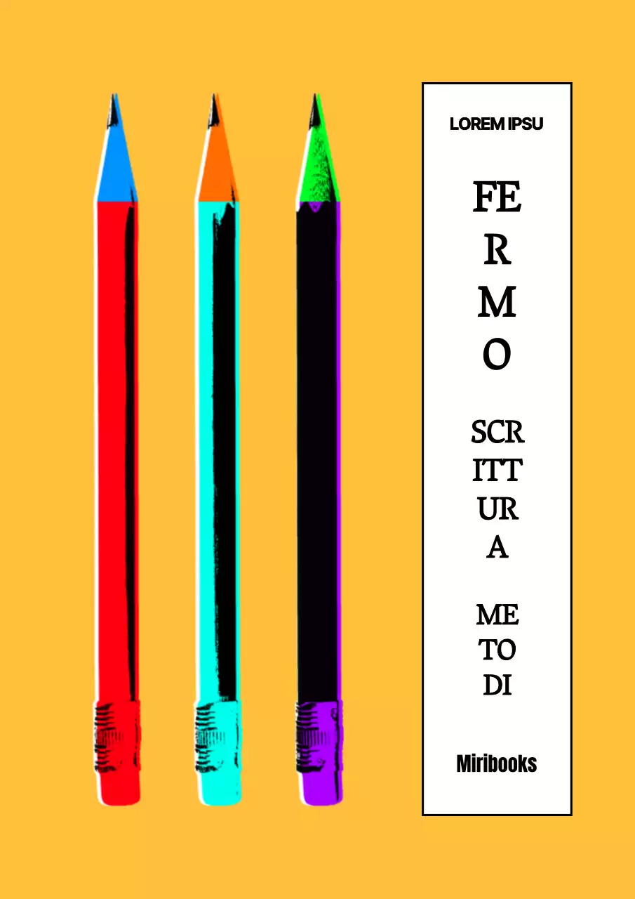 Hobby di scrittura pop art giallo e bianco