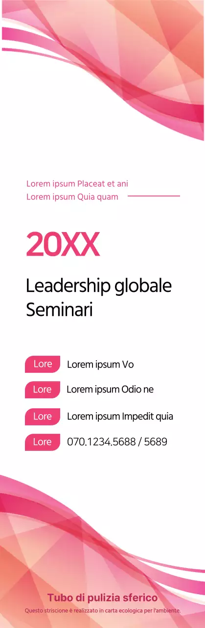 Rosa e nero per un annuncio di seminario dallo stile semplice