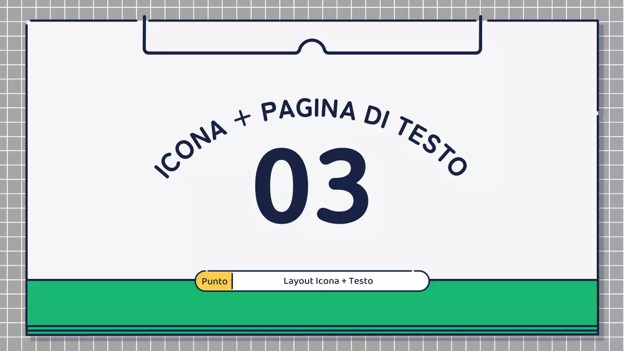 Presentazione sulla progettazione di icone carine e basilari in verde e giallo