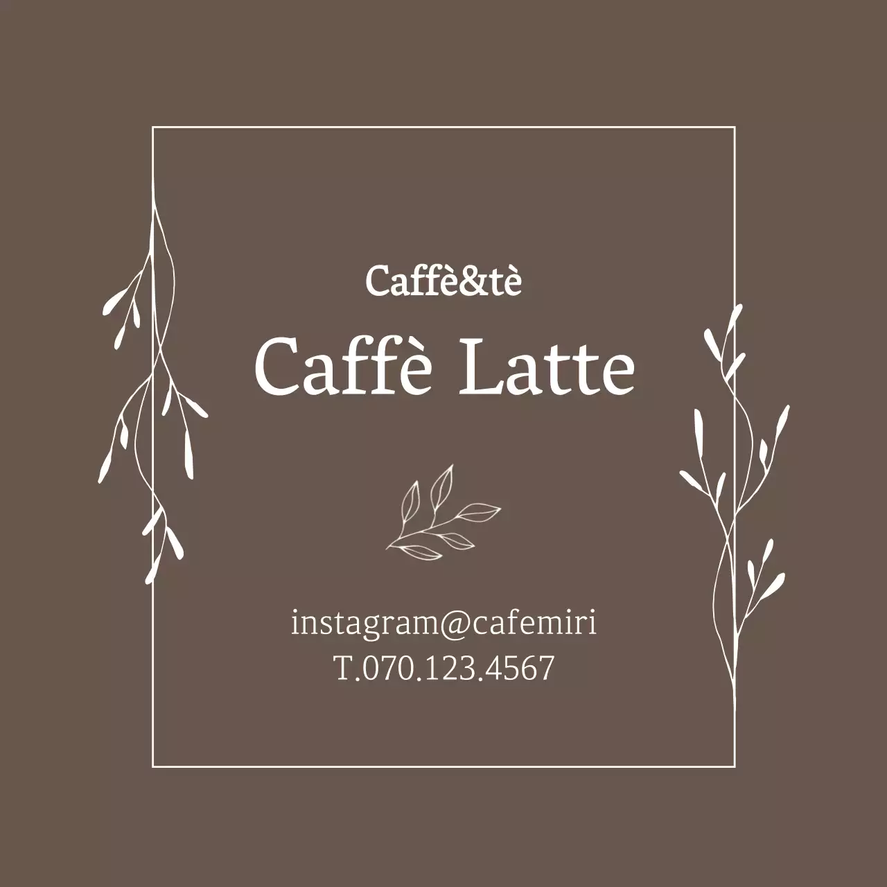 Illustrazione del bordo semplice marrone Cafe