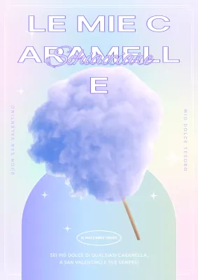 Giorno bianco olografico in viola e azzurro