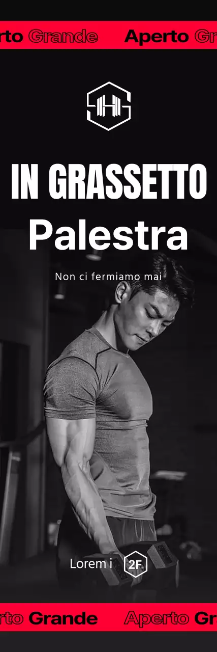 Promuovete l'apertura della vostra palestra in nero e rosso