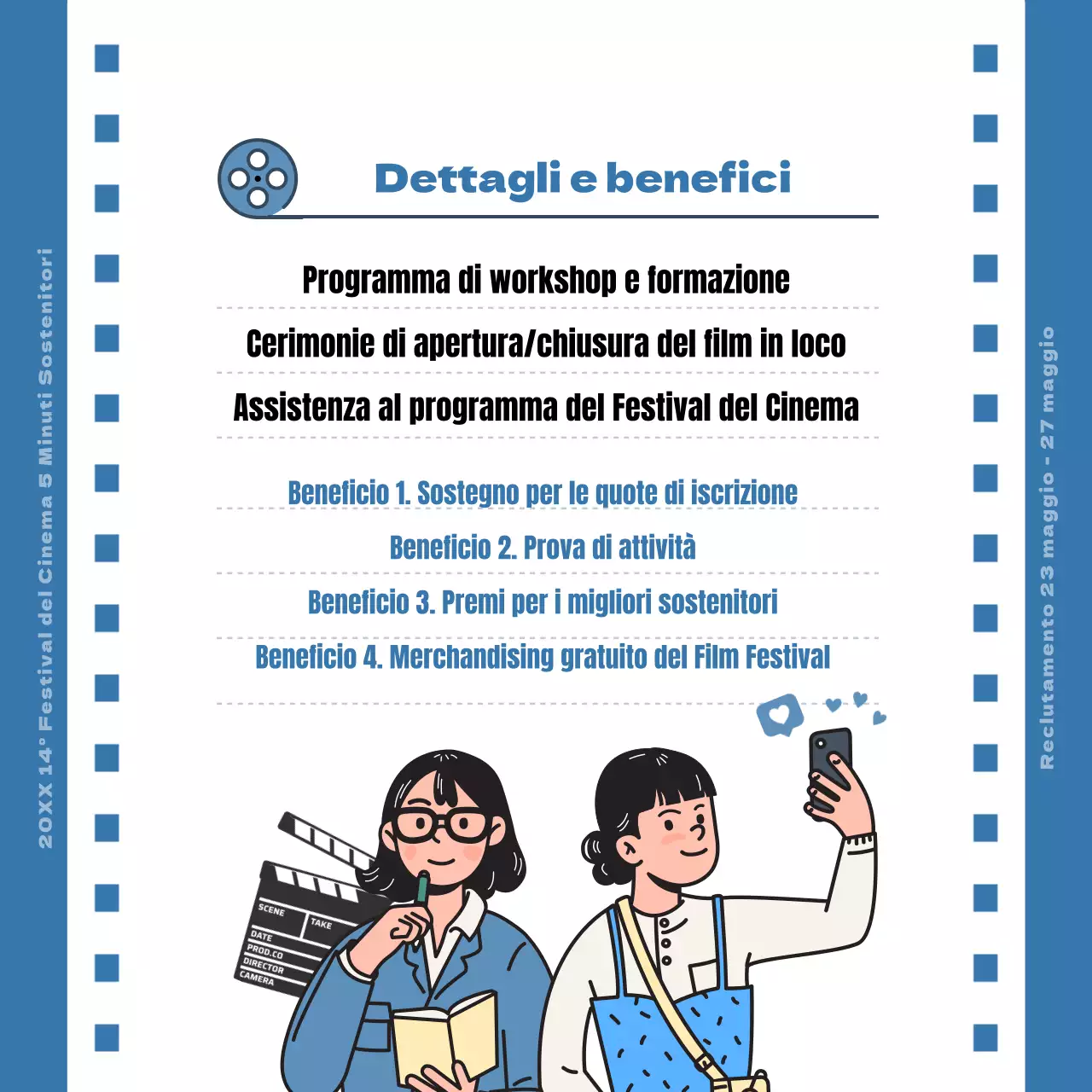 Invito ai sostenitori per il Blue Film Concept Film Festival