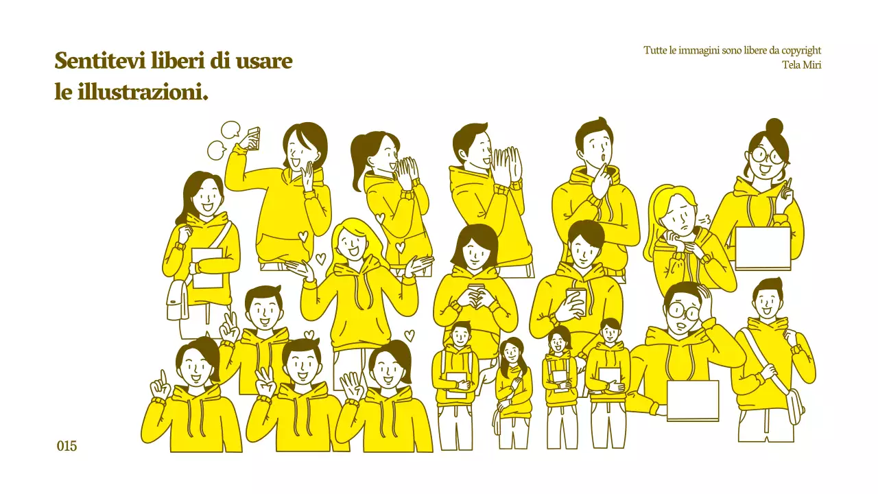 Tutorial per l'illustrazione di personaggi puliti in giallo e marrone