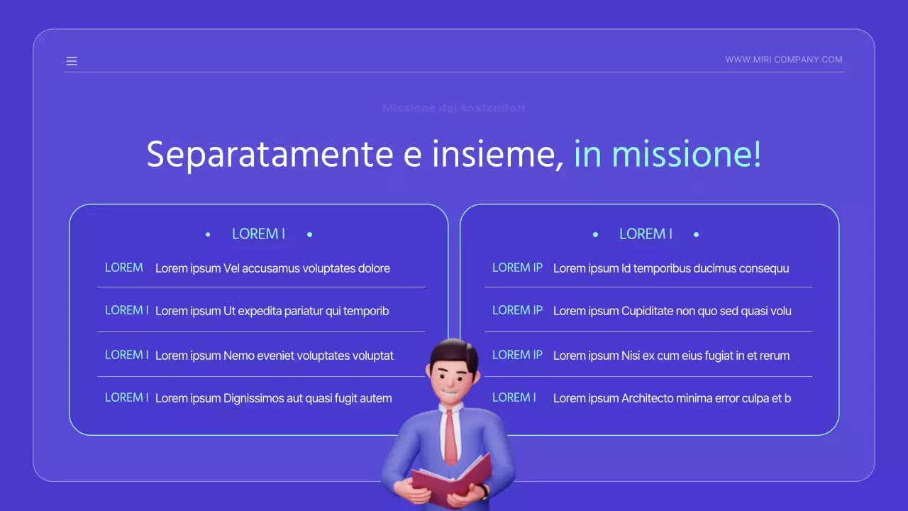 Annuncio di lancio kitsch con simpatiche illustrazioni blu