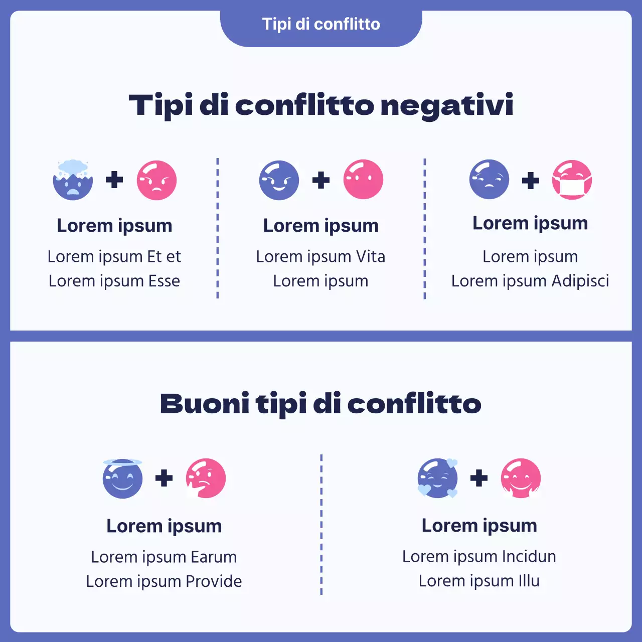 Una pubblicità per una simpatica clinica di psicoterapia per coppie rosa e blu.