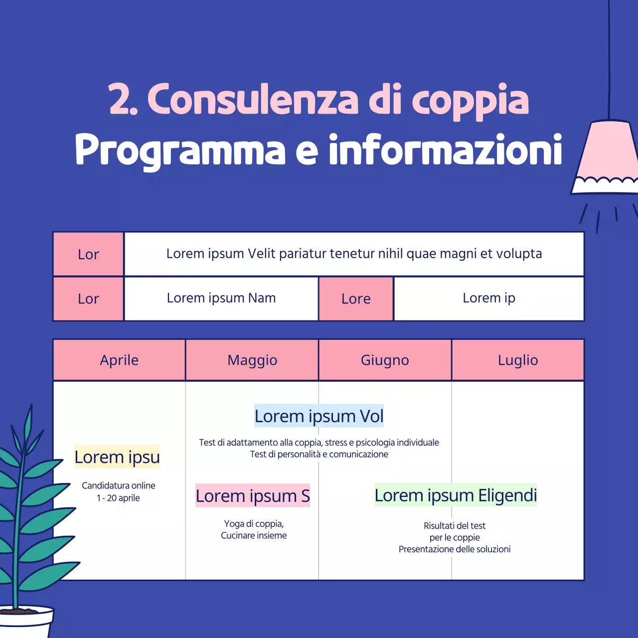 Illustrazione semplice e carina in rosa e blu Mese della famiglia Giorno della coppia Viaggio di nozze Matrimonio Programma di consulenza medica psicologia psichiatria