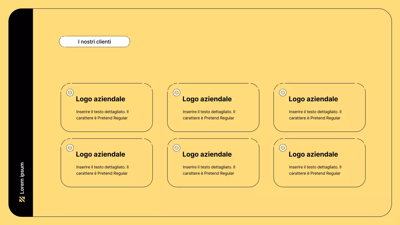 Illustrazione aziendale con linee semplici e colore giallo