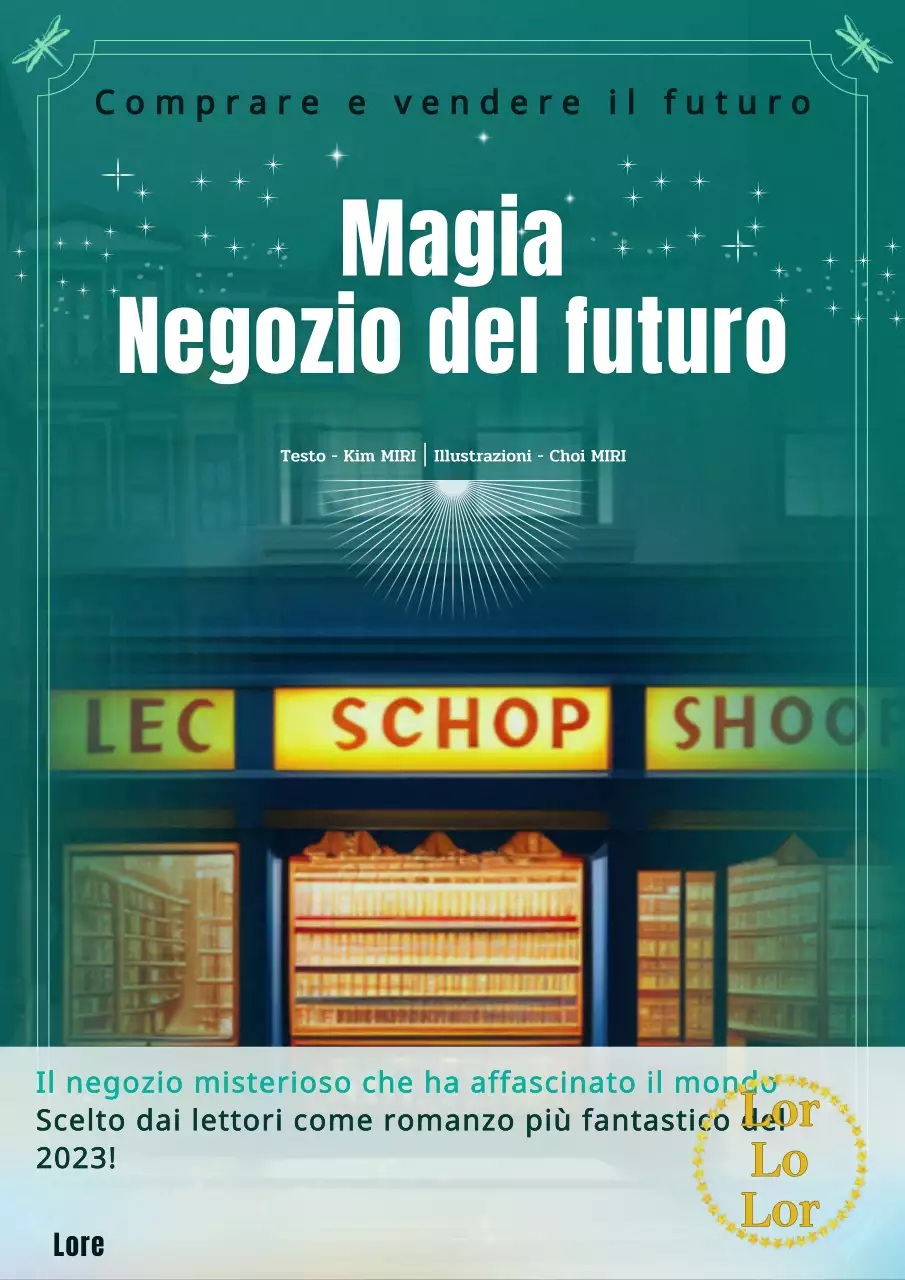 Verde magico astratto futuristico negozio copertina