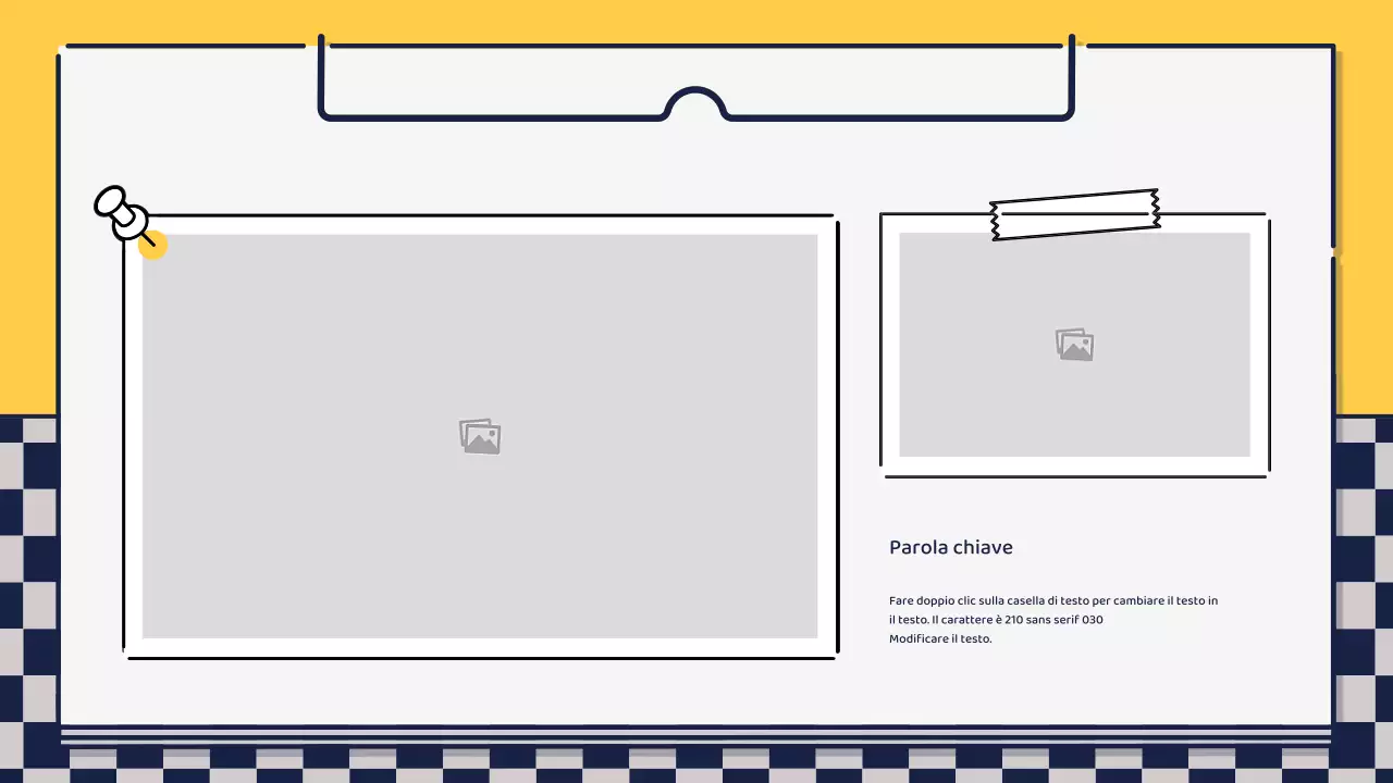 Presentazione sulla progettazione di icone carine e basilari in verde e giallo