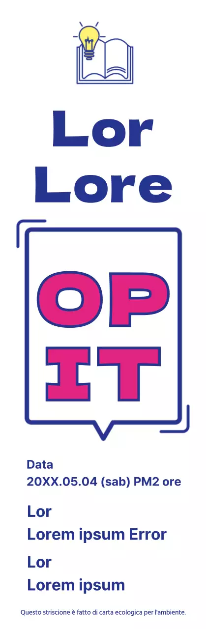 Annuncio dell'apertura di una biblioteca con un semplice concetto di testo a bolle in blu navy e viola