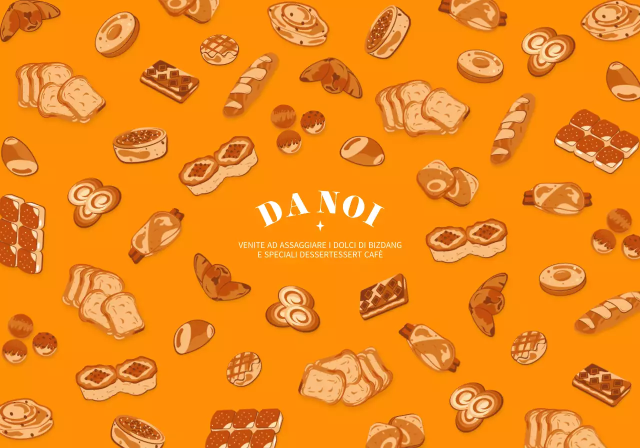 Simpatiche illustrazioni rotonde di dessert in diversi colori Stile combinazione di motivi per prodotti personalizzati