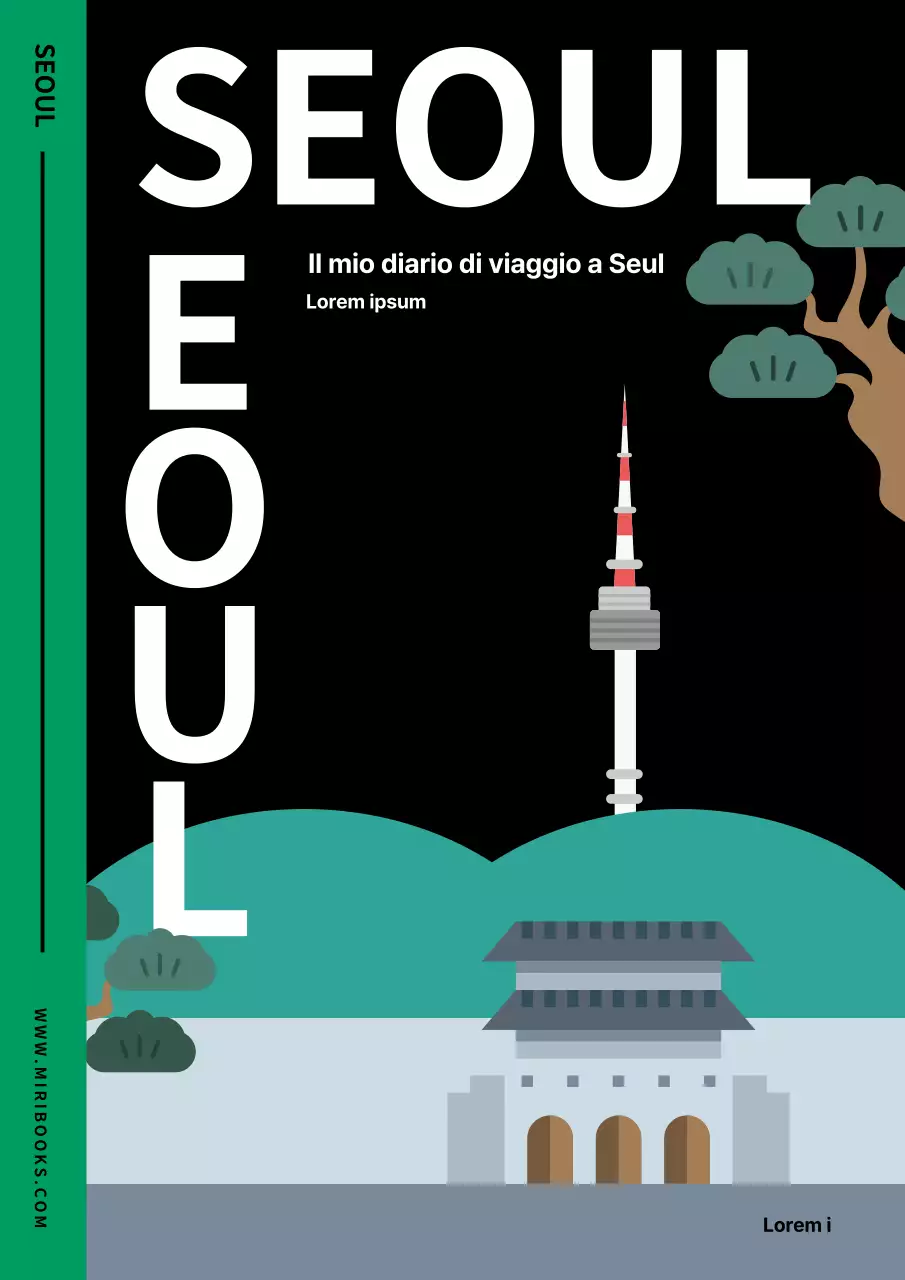 Copertina di un libro di saggistica moderna autopubblicato verde nero