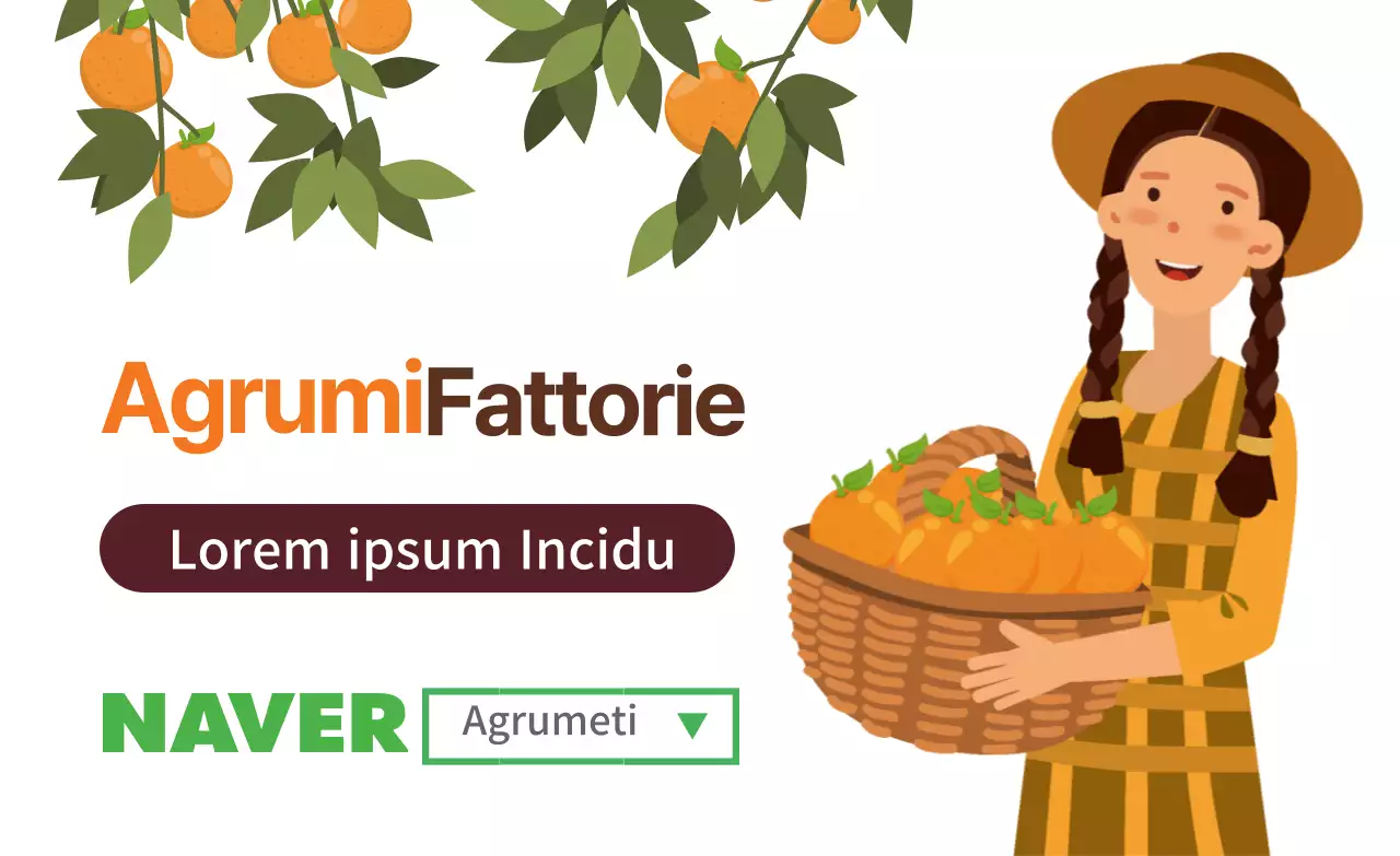 Illustrazione bianca di una simpatica etichetta di un'azienda agricola