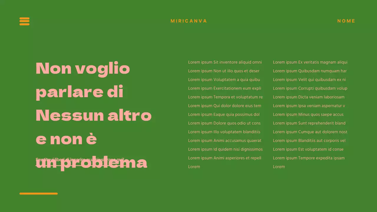 Presentazioni uniche