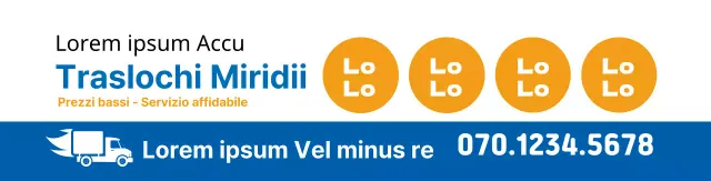 Promuovere un'azienda di traslochi bianca, blu e pulita