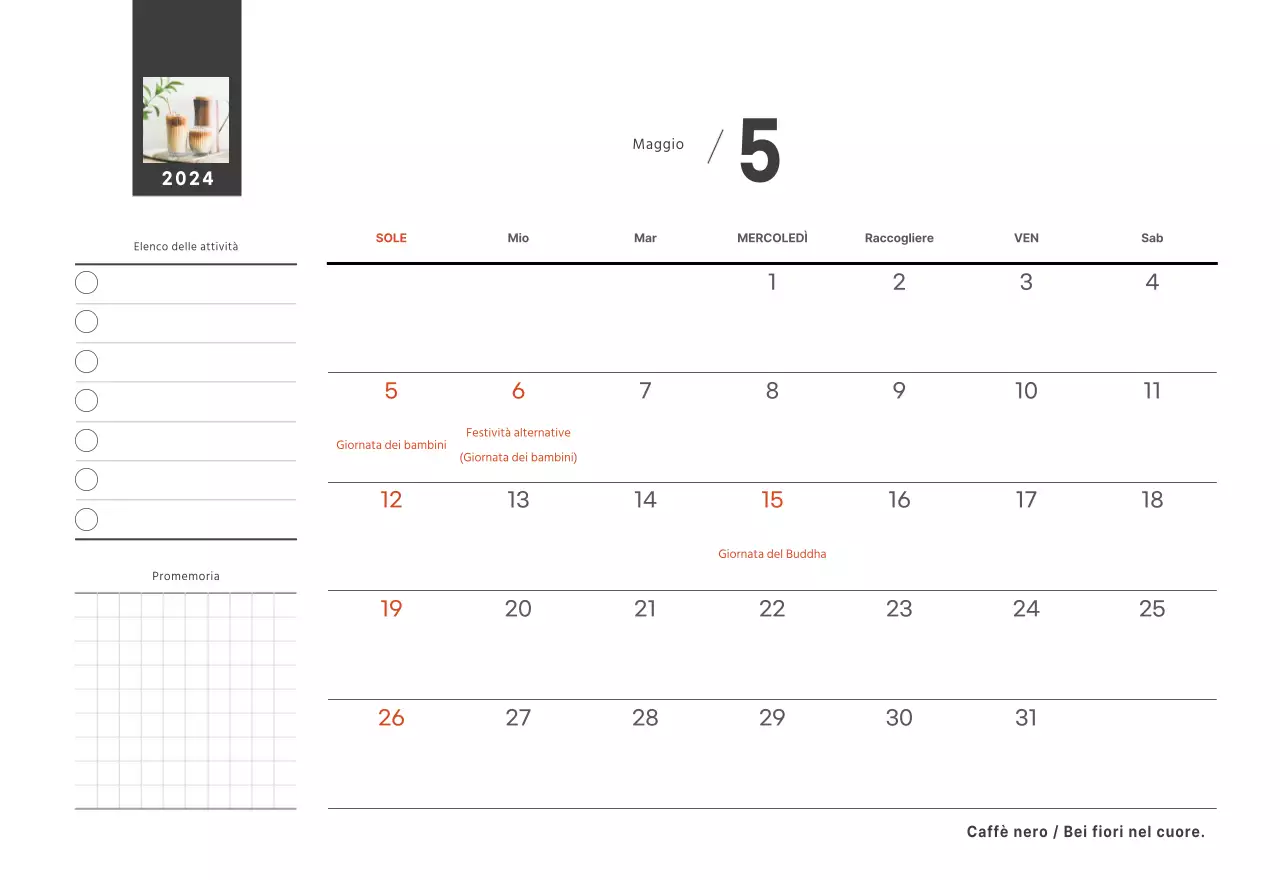 Un caffè sentimentale bianco e marrone