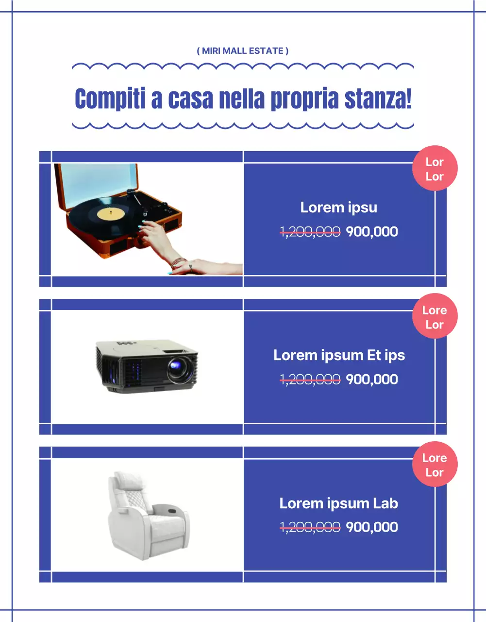 Un evento espositivo estivo che mette in risalto le linee semplici del blu.