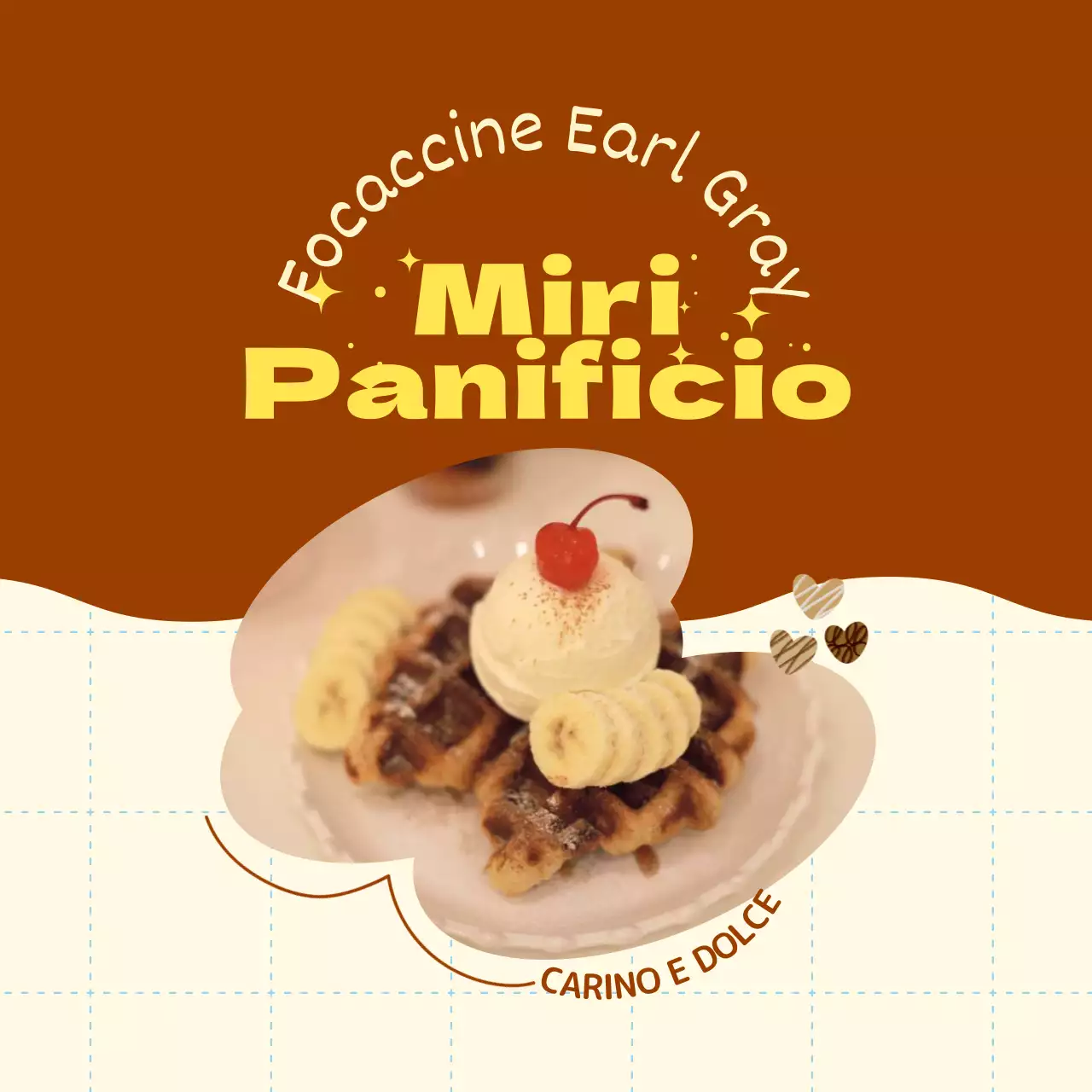 Promuovete il vostro menu con una graziosa cornice marrone e gialla