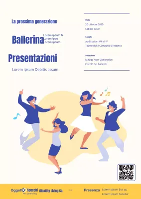 Giallo / Club di danza / Webposter / Manifesti per i saggi