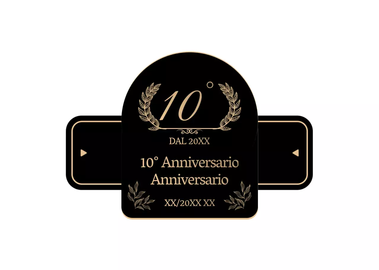 Una cornice di alloro pulita e di classe in nero e oro per commemorare il concetto.