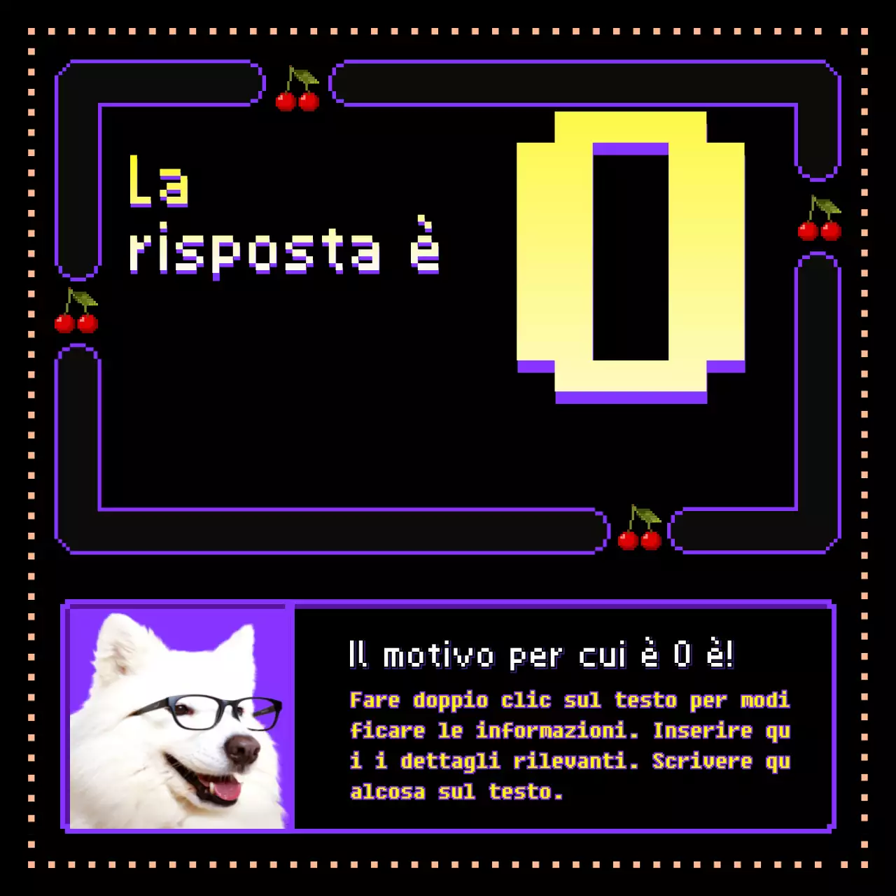 gioco classico carino in viola-nero-gialloConcept OXQuiz