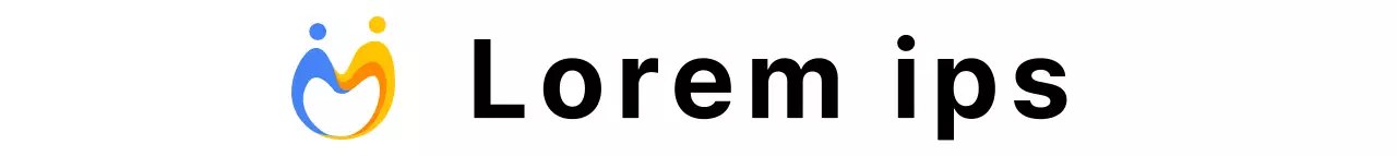 Semplice simbolo umano stile logo in blu e arancione Welfare fondazione promozione e vendita