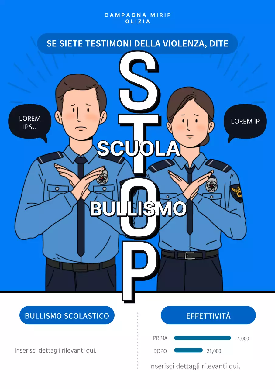 La campagna blu e bianca Stop School Violence