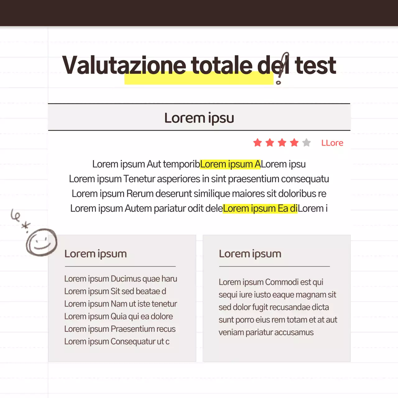 Una semplice promozione di reclutamento della scuola di formazione per l'analisi del grado interno, di colore giallo e nero.