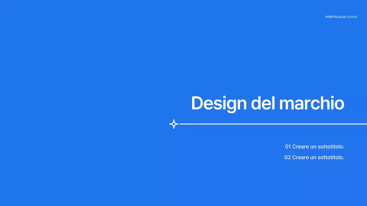 Portafoglio di design con un concetto semplice in blu e bianco