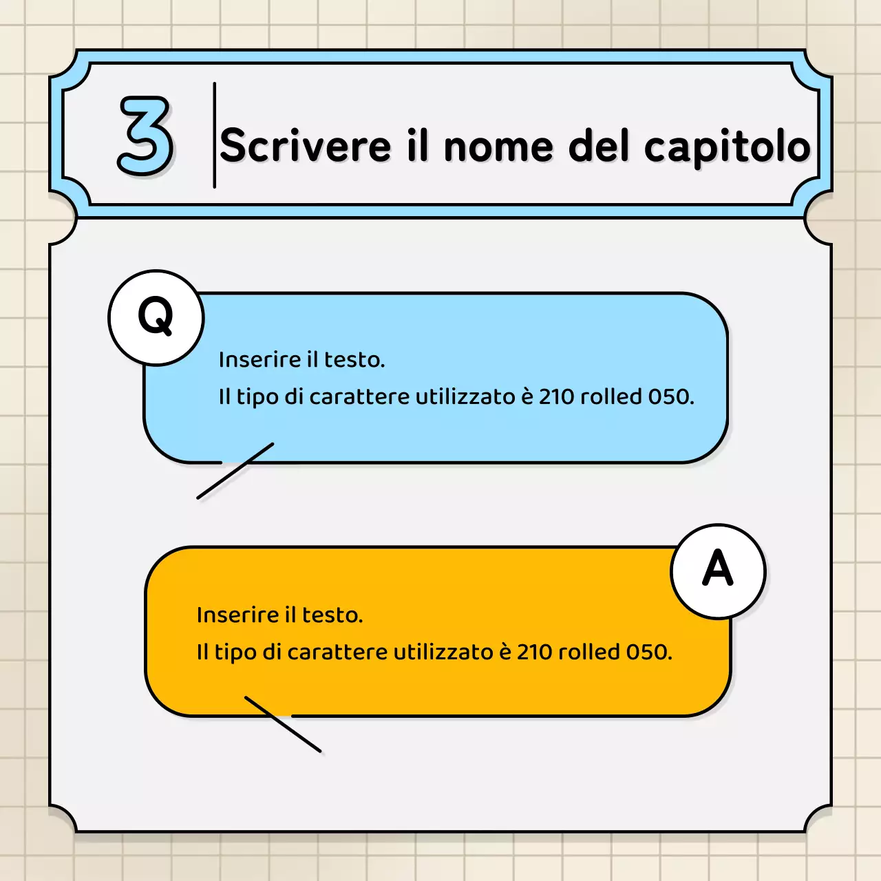 Bolle vocali azzurre e gialle e stile illustrativo simpatico