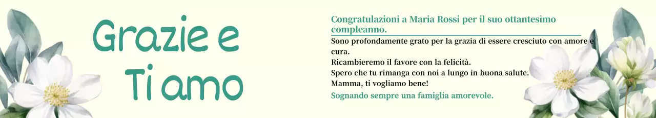 Promuovete il vostro ottavo compleanno con fiori freschi su sfondo avorio