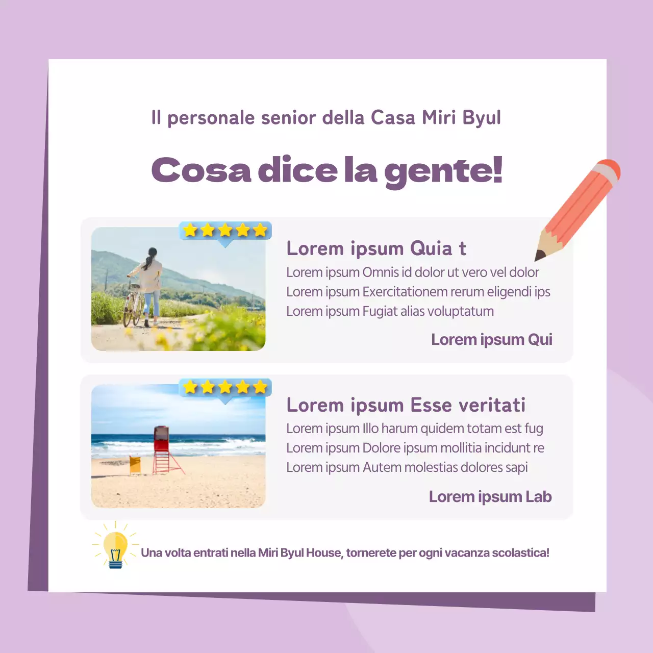 Alla ricerca di un personale allegro per la pensione