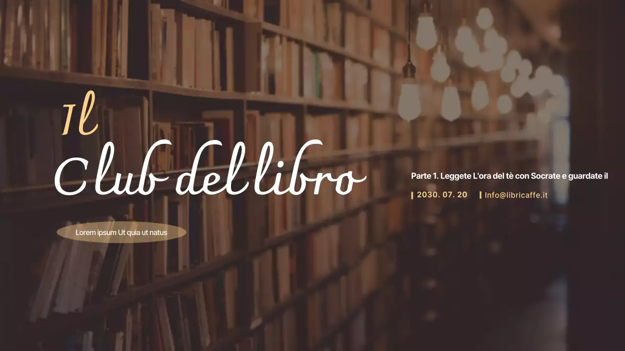 Club del libro di scienze umane in tonalità marrone