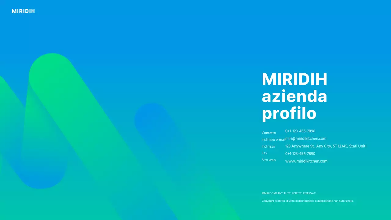 Una moderna lettera aziendale in blu e chartreuse