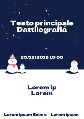 Promuovete gli eventi invernali con i simpatici pupazzi di neve in blu marino