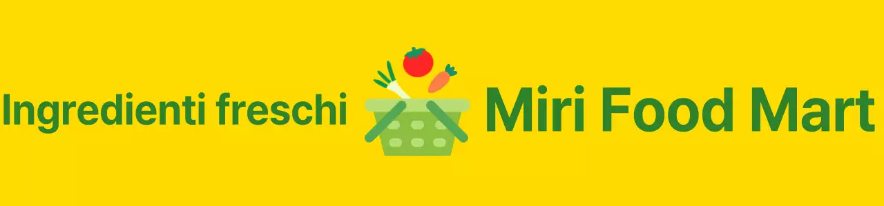 Gilet del personale del supermercato con cesto e verdura colorata logo illustrazione del negozio di alimentari