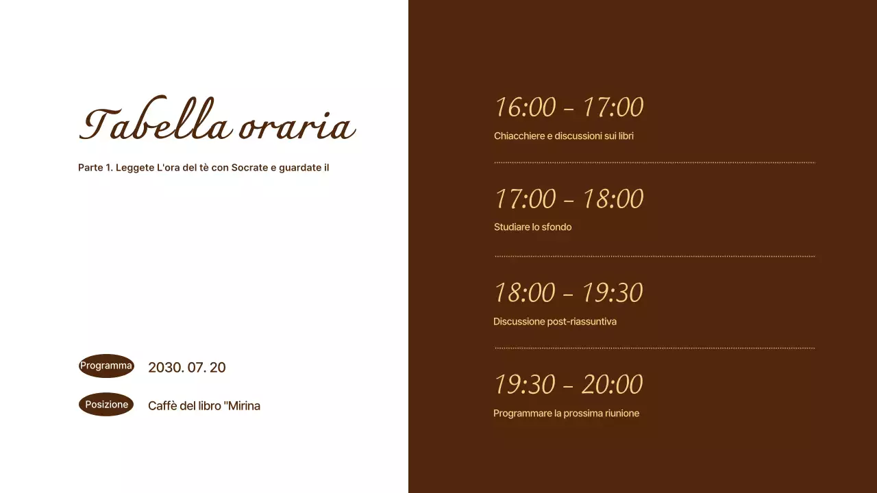 Club del libro di scienze umane in tonalità marrone