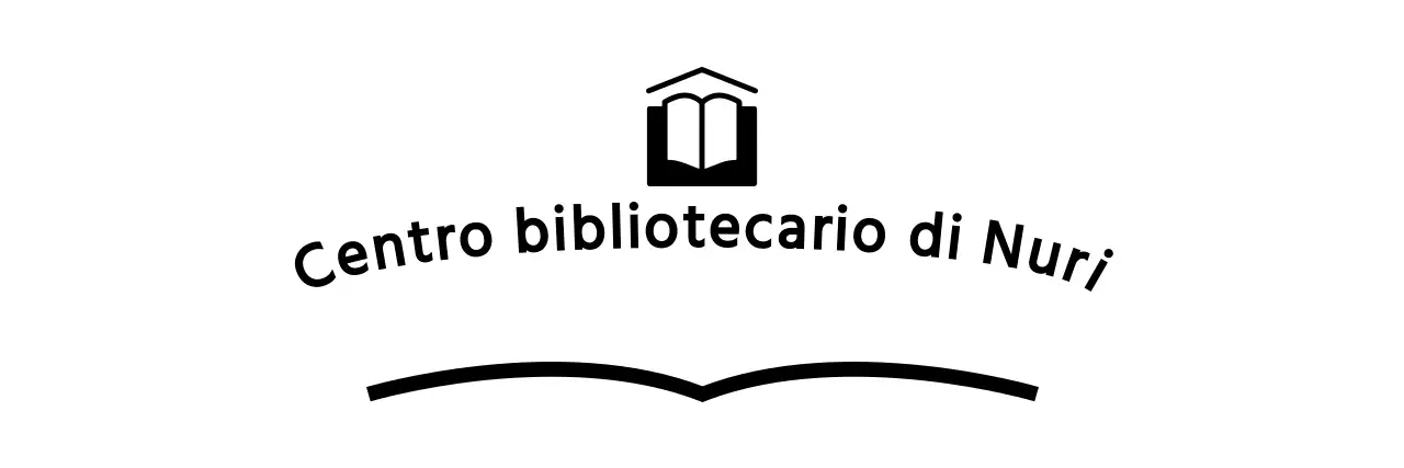 Centro bibliotecario di un'istituzione pubblica con logo di illustrazione del libro